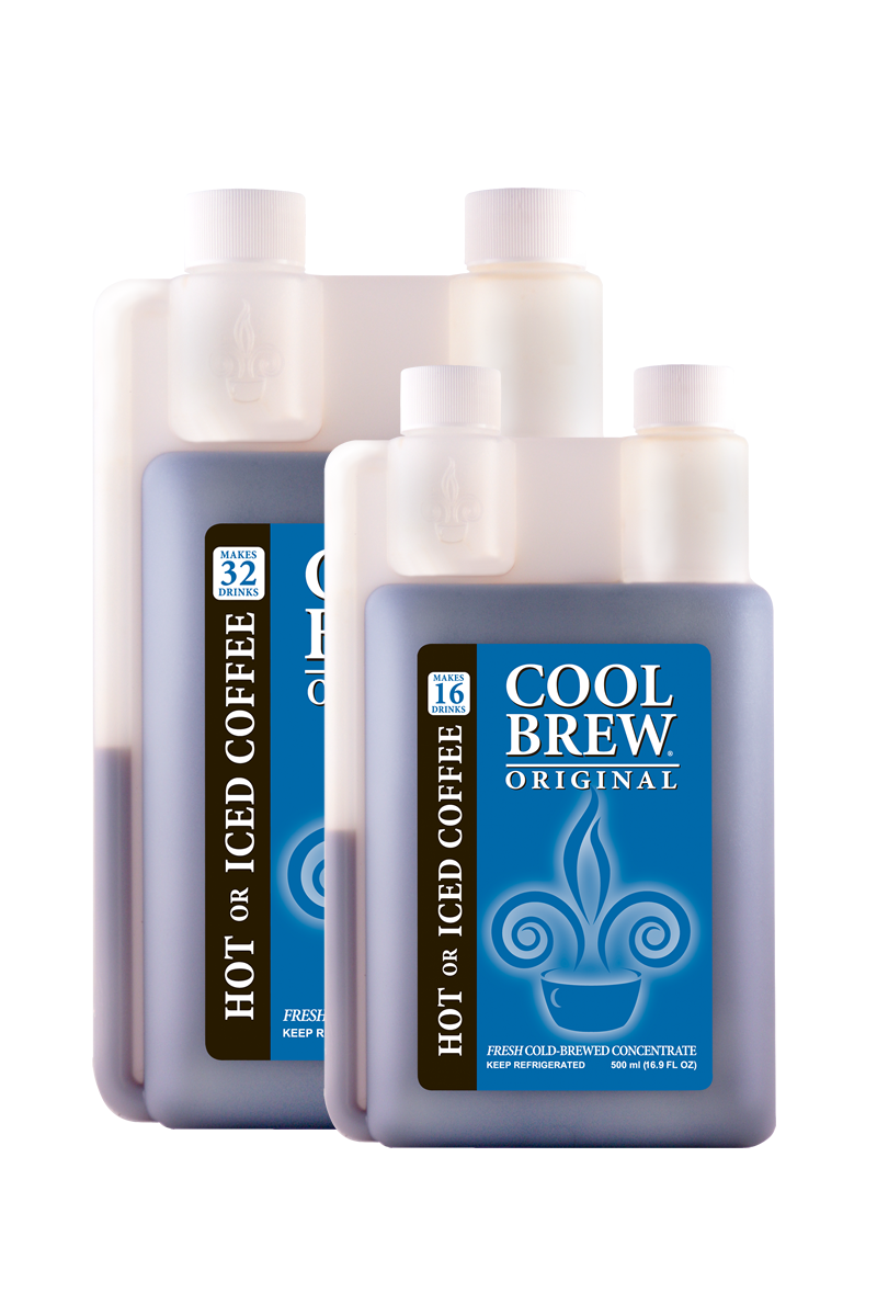 CoolBrew Original 6 Pack - 32 DRINKS PER BOTTLE - Fresh Cold Brew Liquid  Concentrate - For Iced or Hot Coffee, Unsweetened, No Preservatives